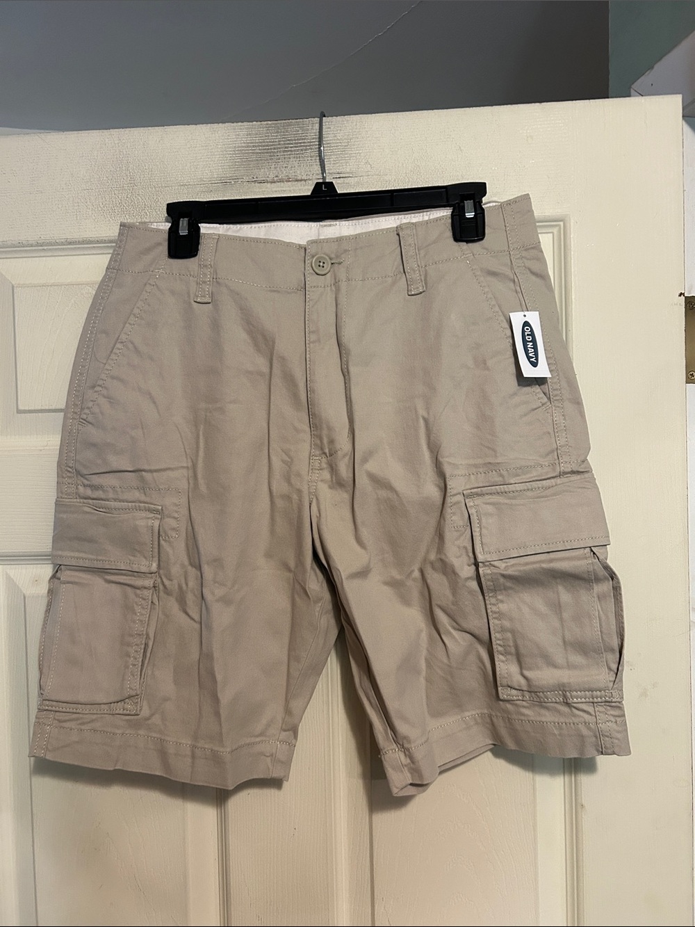 Old Navy Lived-In Straight Cargo Shorts in Khaki Beige Size 30